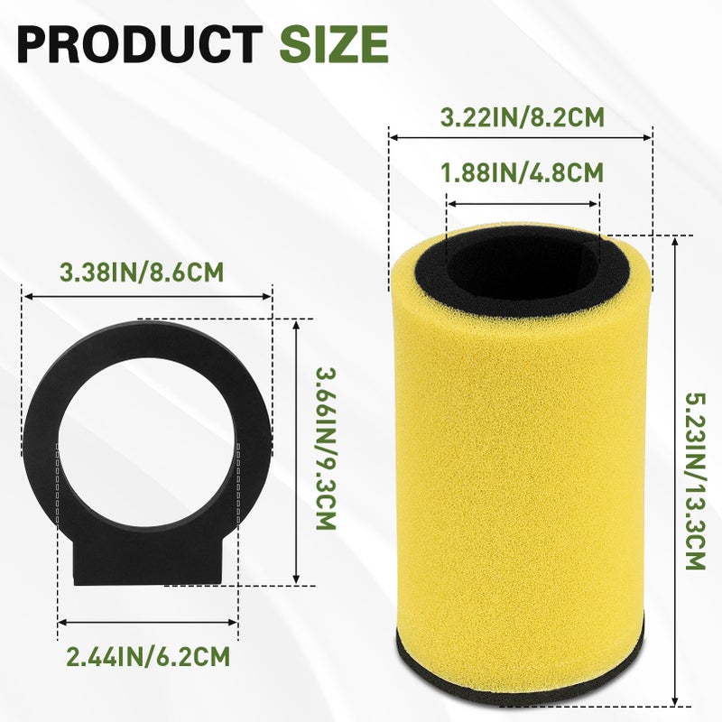 LOCOPOW Air Filter 1YW-14451-00-00 for Yamaha Big Bear 350 Kodiak 400 Timberwolf 250 YFB250 Moto-4 250 350 YFM400 4x4 YFM250 1987-2000 - Image 2